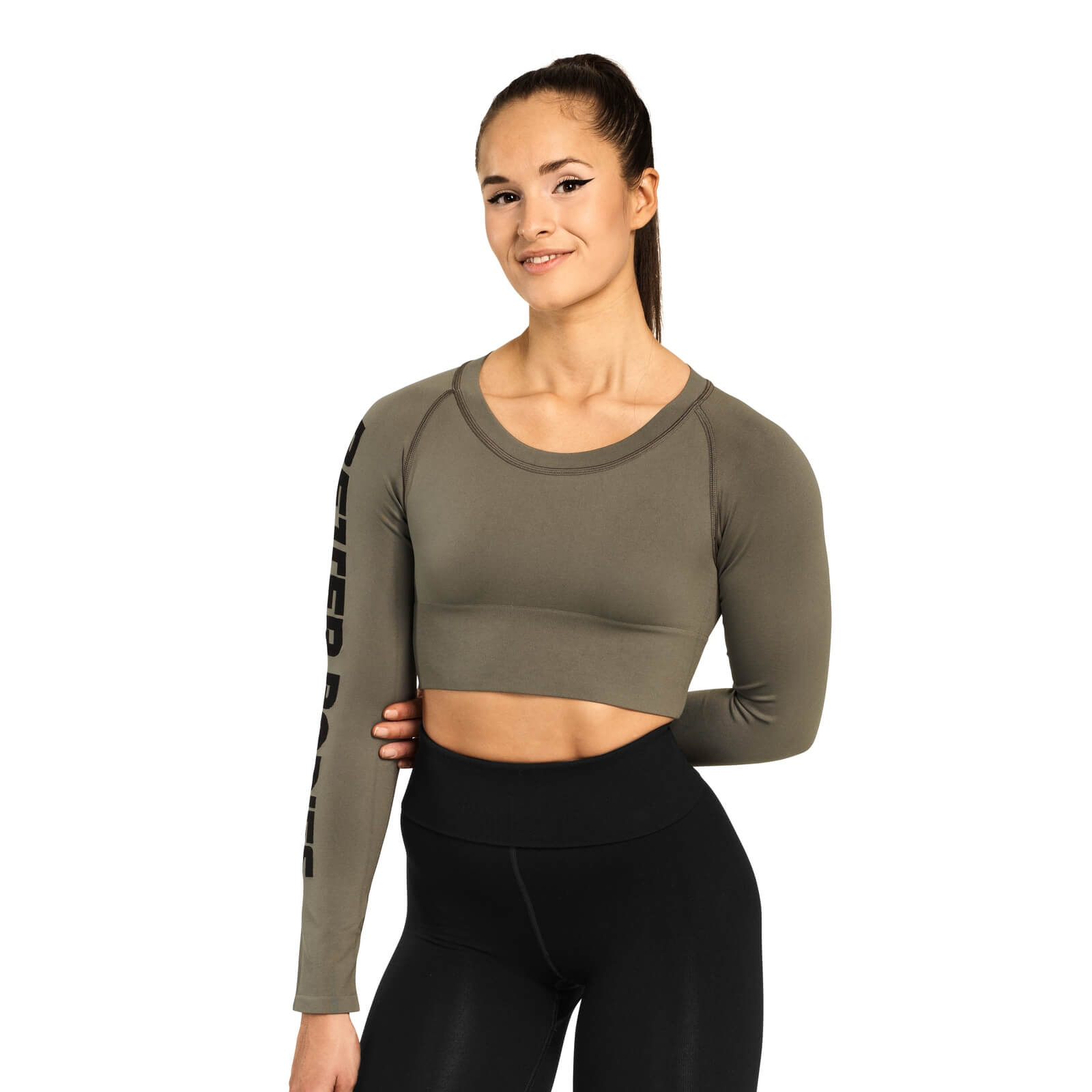 Sjekke Bowery Cropped Ls, wash green, Better Bodies hos SportGymButikken.no