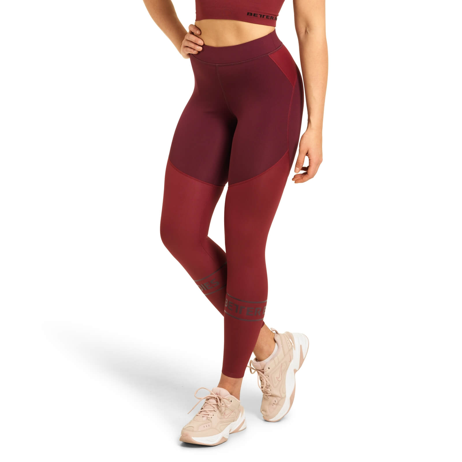 Sjekke Chrystie Shiny Tights, deep maroon, Better Bodies hos SportGymButikken.no