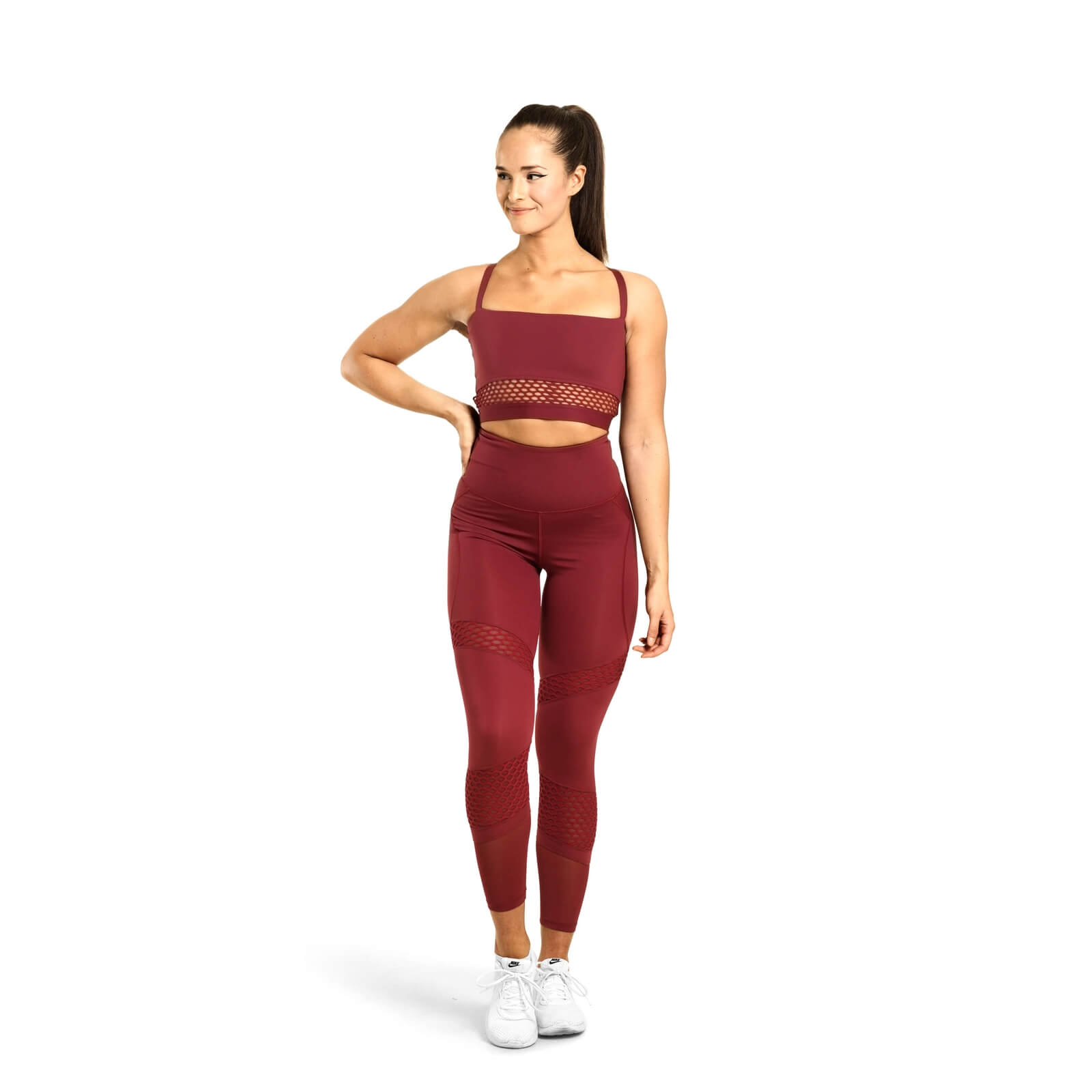 Sjekke Waverly Mesh Bra, sangria red, Better Bodies hos SportGymButikken.no