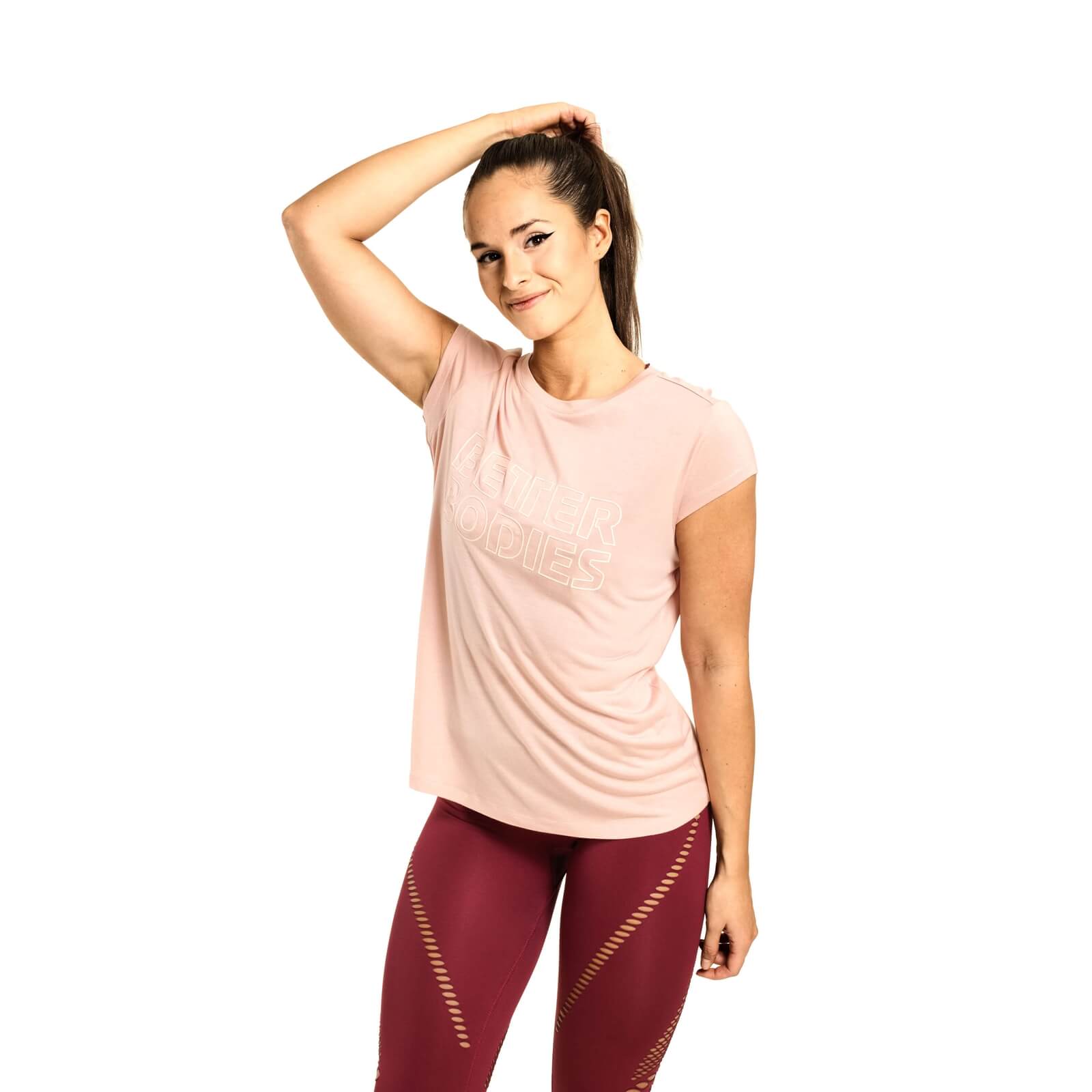 Sjekke Waverly Tee, peach beige, Better Bodies hos SportGymButikken.no