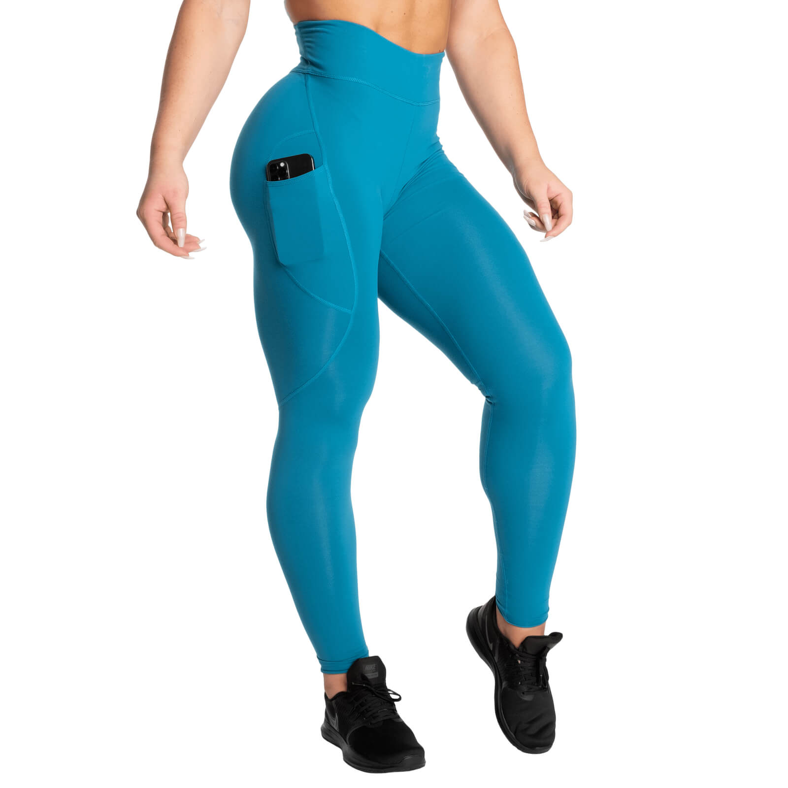 Sjekke Soho Leggings, dark turquoise, Better Bodies hos SportGymButikken.no