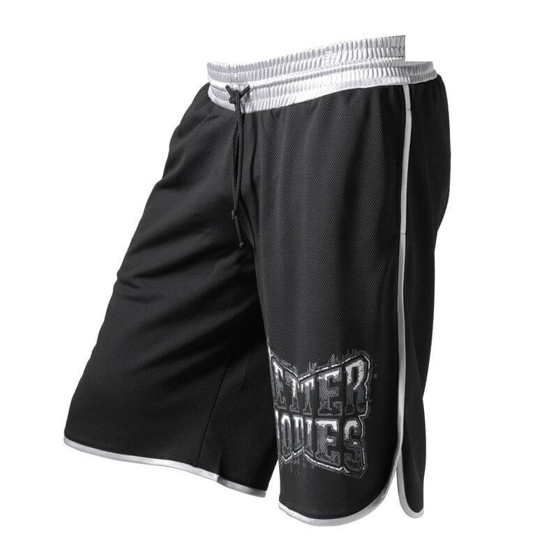 Sjekke Mesh Gym Short, black/grey, Better Bodies hos SportGymButikken.no