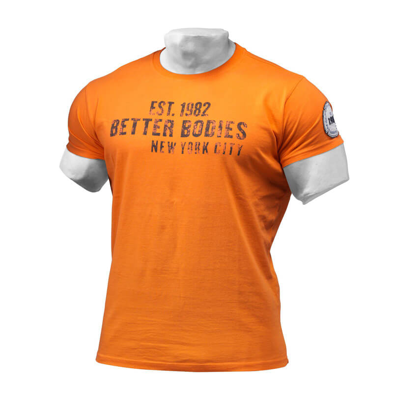 Sjekke Graphic Logo Tee, orange, Better Bodies hos SportGymButikken.no