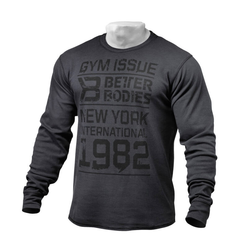 Sjekke Thermal Flex L/S, asphalt/black, Better Bodies hos SportGymButikken.no