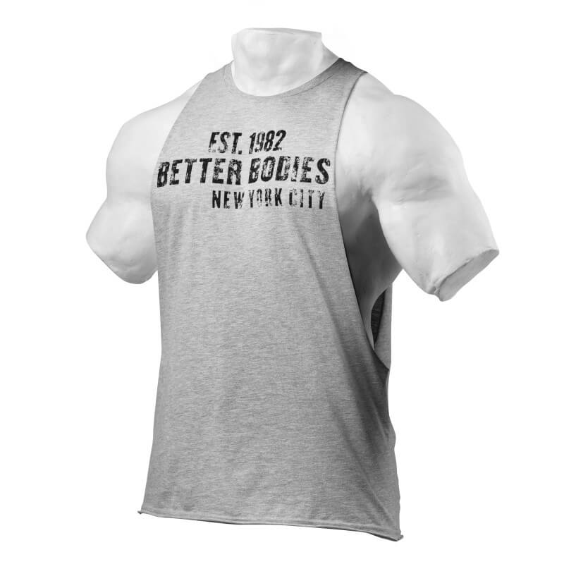 Sjekke Graphic Logo S/L, grey melange, Better Bodies hos SportGymButikken.no