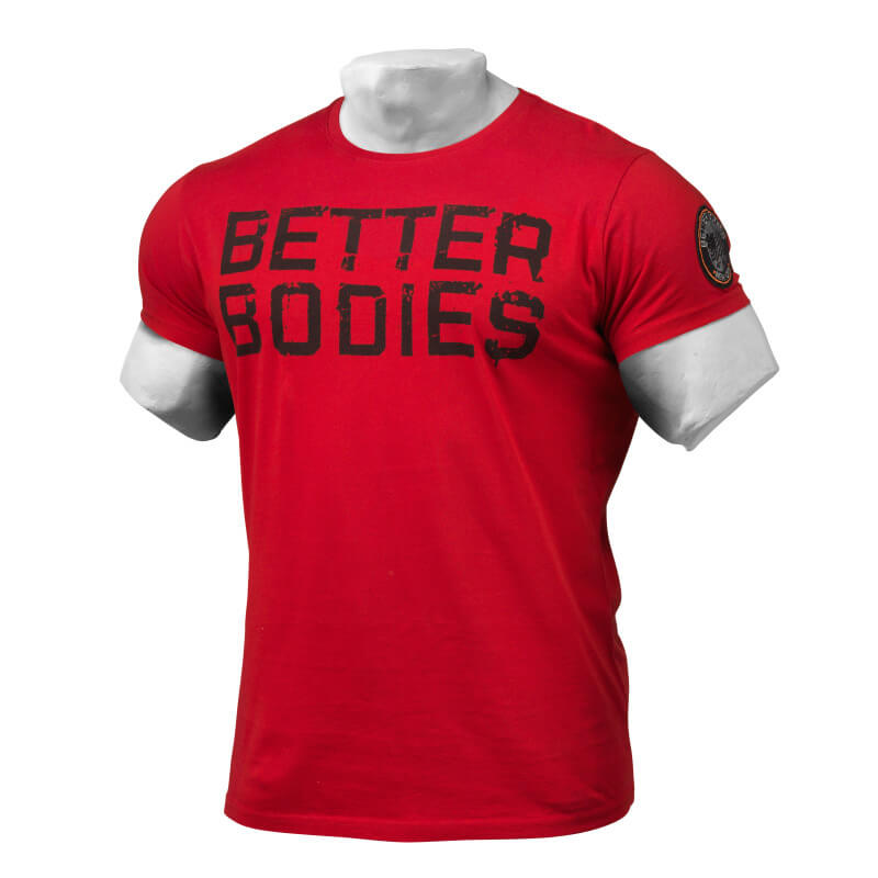Sjekke Basic Logo Tee, jester red, Better Bodies hos SportGymButikken.no