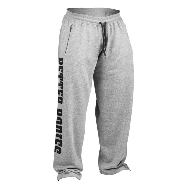 Sjekke Big Print Sweatpant, grey melange, Better Bodies hos SportGymButikken.no