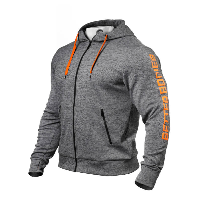 Sjekke Men's Athletic Hood, antracite melange, Better Bodies hos SportGymButikke