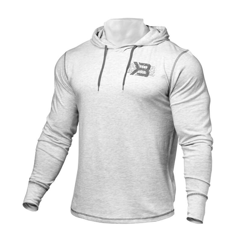 Sjekke Cover Up Hood, white melange, Better Bodies hos SportGymButikken.no