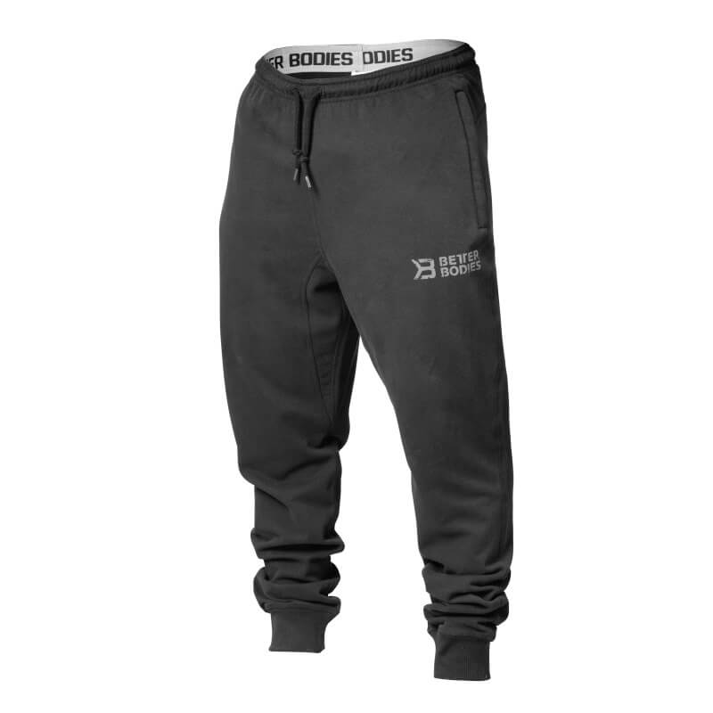 Sjekke Tapered Sweatpant, black, Better Bodies hos SportGymButikken.no