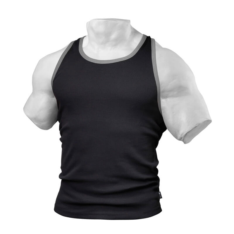 Sjekke Men's Rib T-Back, black, Better Bodies hos SportGymButikken.no