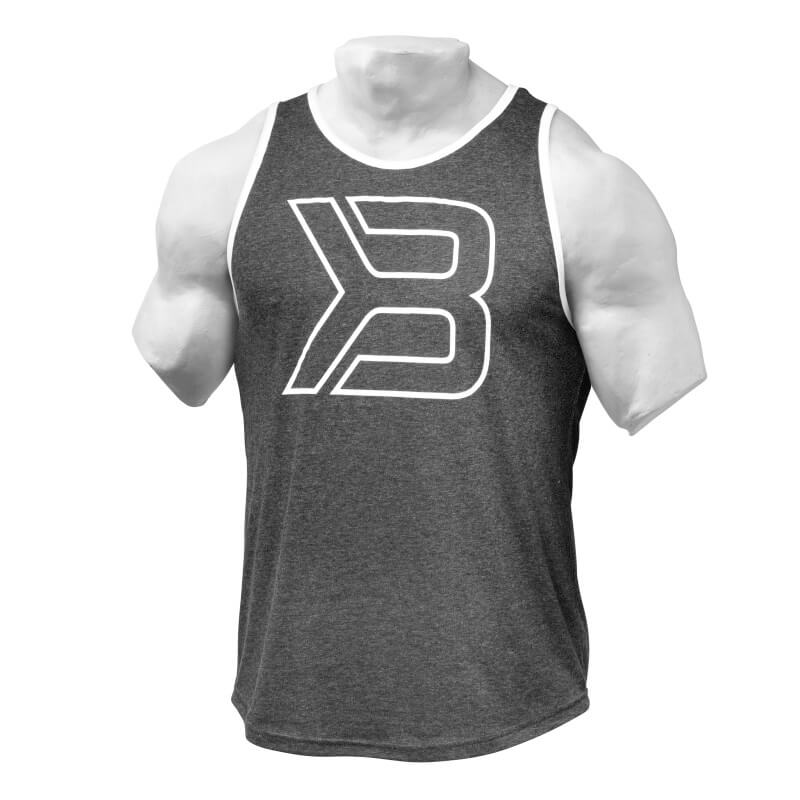 Sjekke Jersey Tank, antracite melange, Better Bodies hos SportGymButikken.no