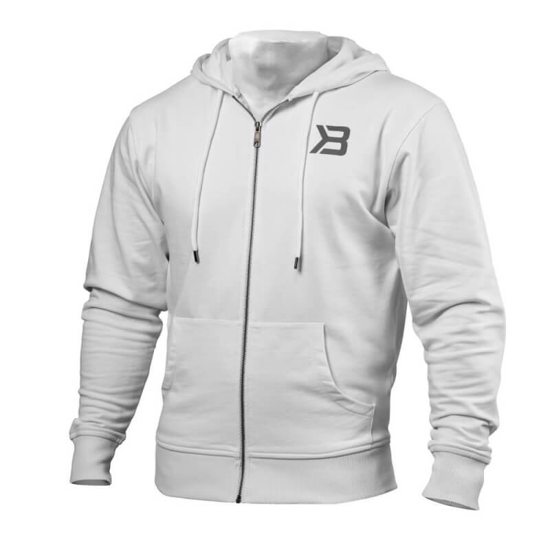 Sjekke Jersey Hoodie, white, Better Bodies hos SportGymButikken.no