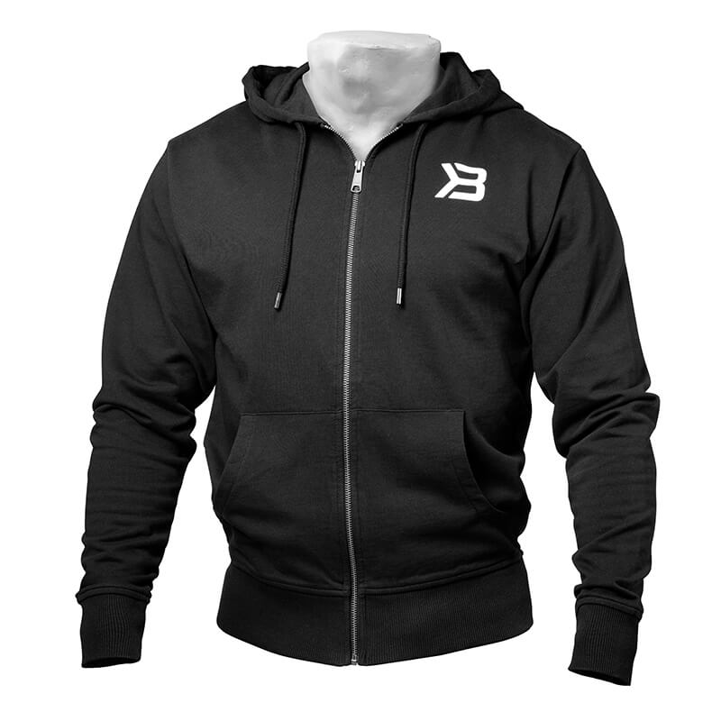 Sjekke Jersey Hoodie, black, Better Bodies hos SportGymButikken.no