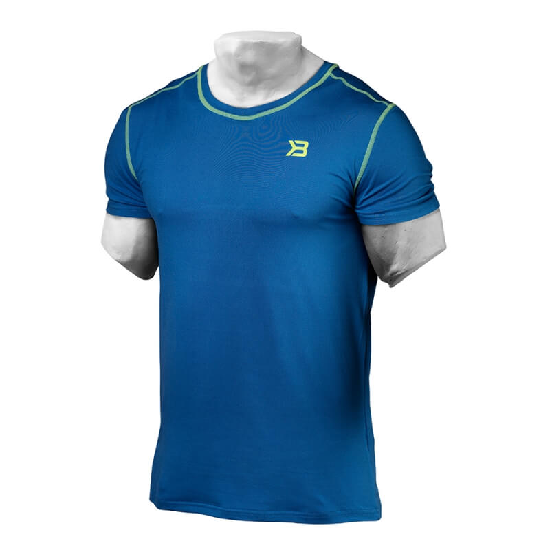 Sjekke Performance Tee, bright blue, Better Bodies hos SportGymButikken.no