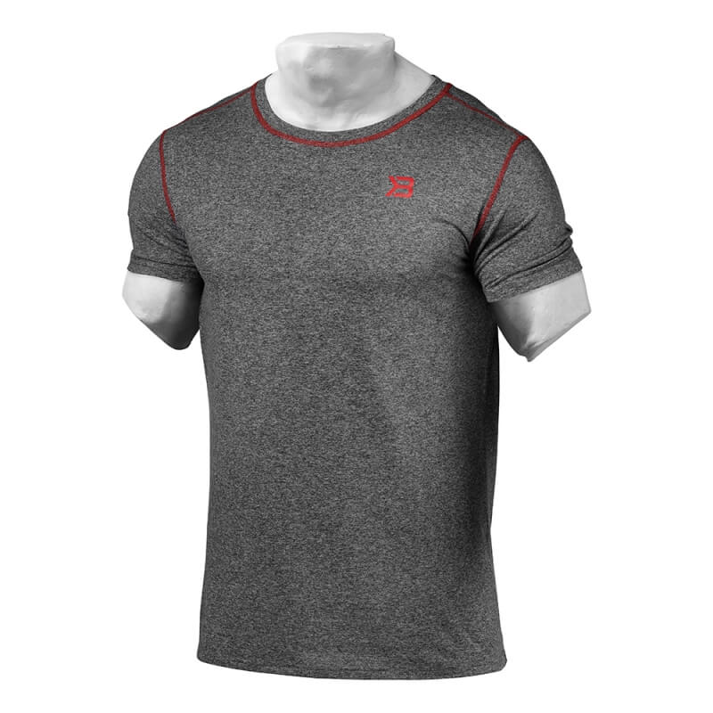 Sjekke Performance Tee, antracite melange, Better Bodies hos SportGymButikken.no