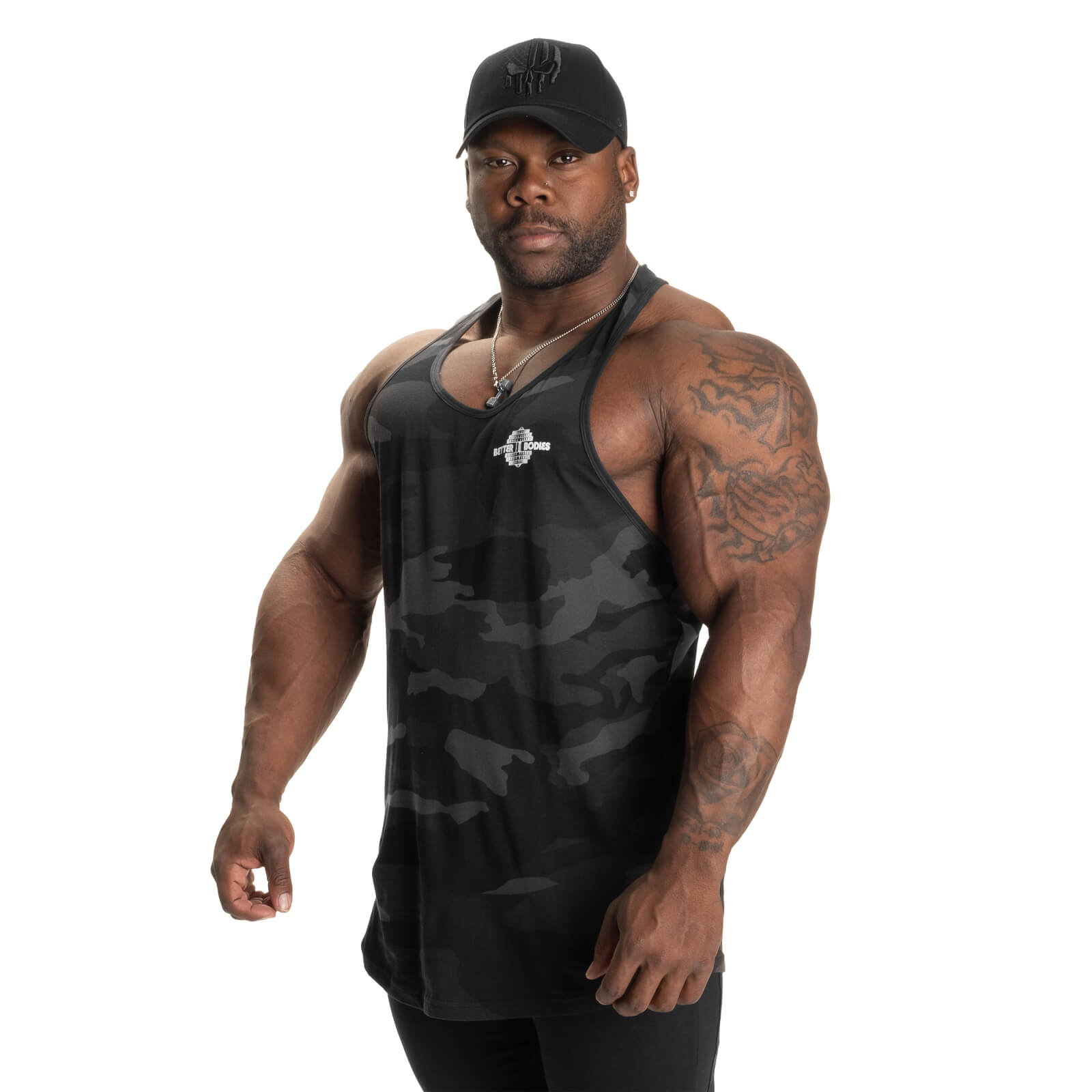 Sjekke Essential T-back, dark camo V2, Better Bodies hos SportGymButikken.no