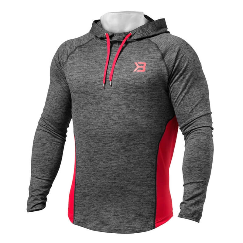 Sjekke Performance Mid Hood, graphite/red, Better Bodies hos SportGymButikken.no