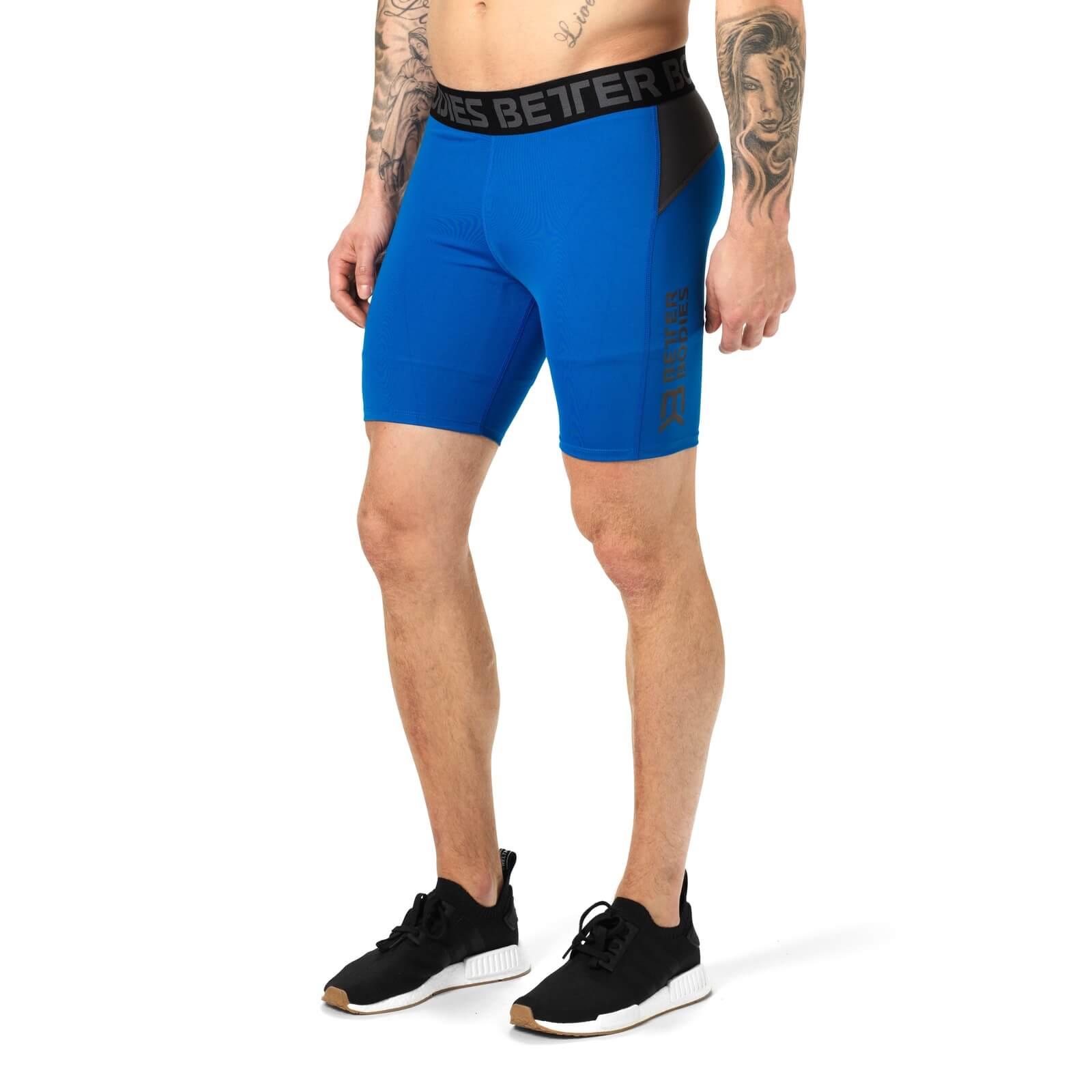 Sjekke Compression Shorts, strong blue, Better Bodies hos SportGymButikken.no