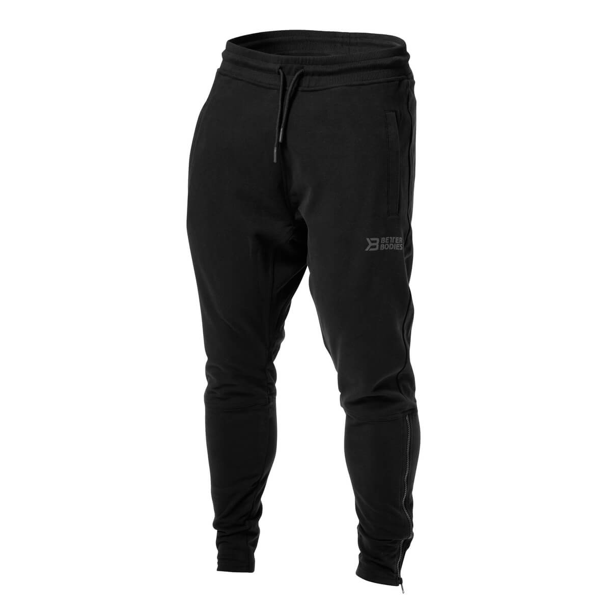 Sjekke Harlem Zip Pants, black, Better Bodies hos SportGymButikken.no