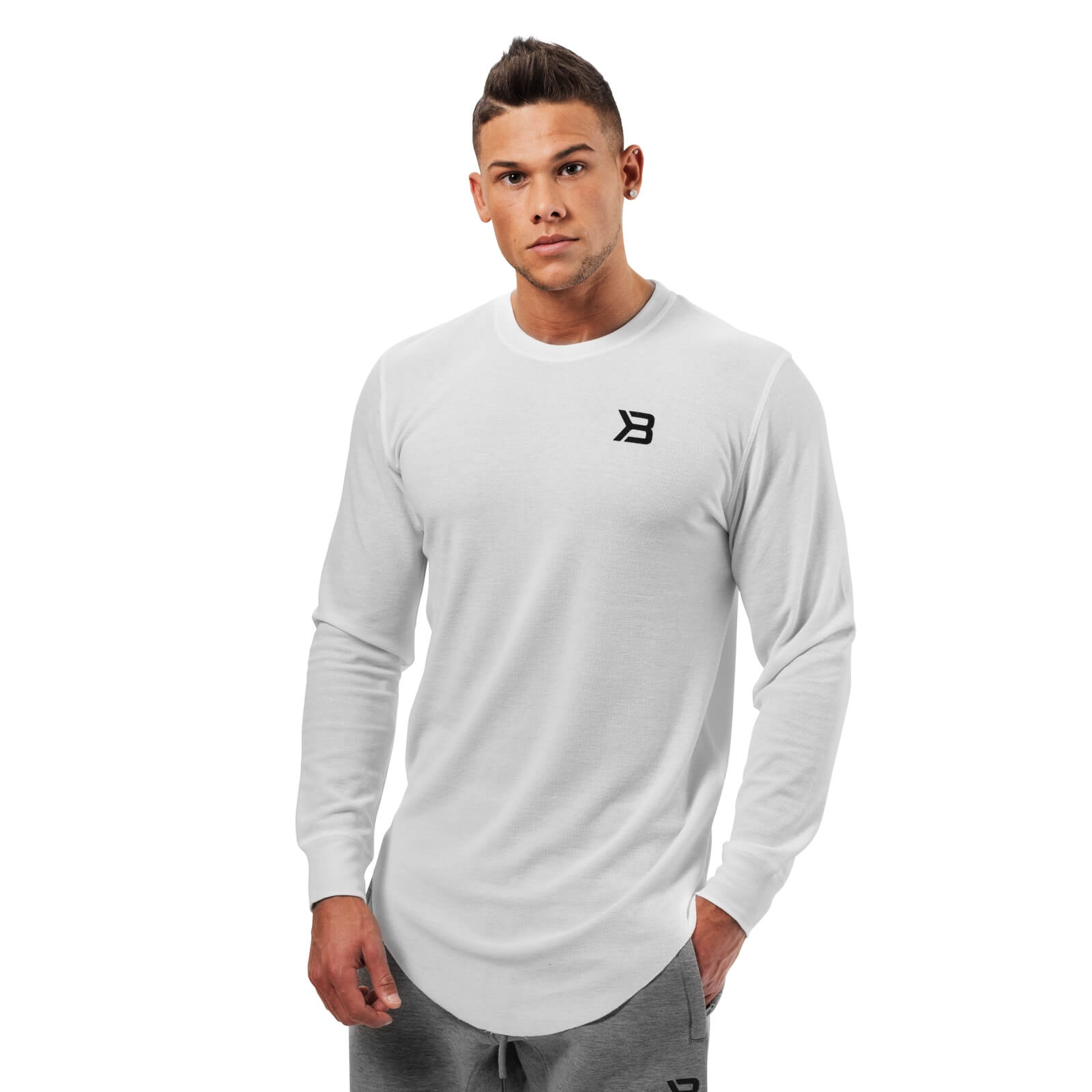 Sjekke Harlem Thermal L/S, white, Better Bodies hos SportGymButikken.no