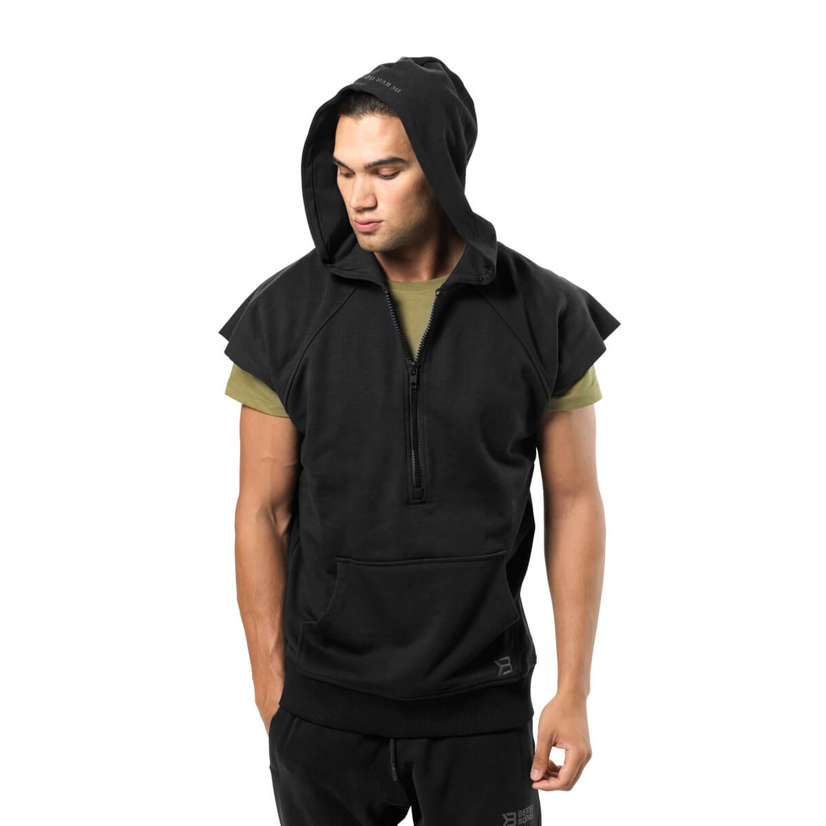 Sjekke Harlem S/L Hood, black, Better Bodies hos SportGymButikken.no