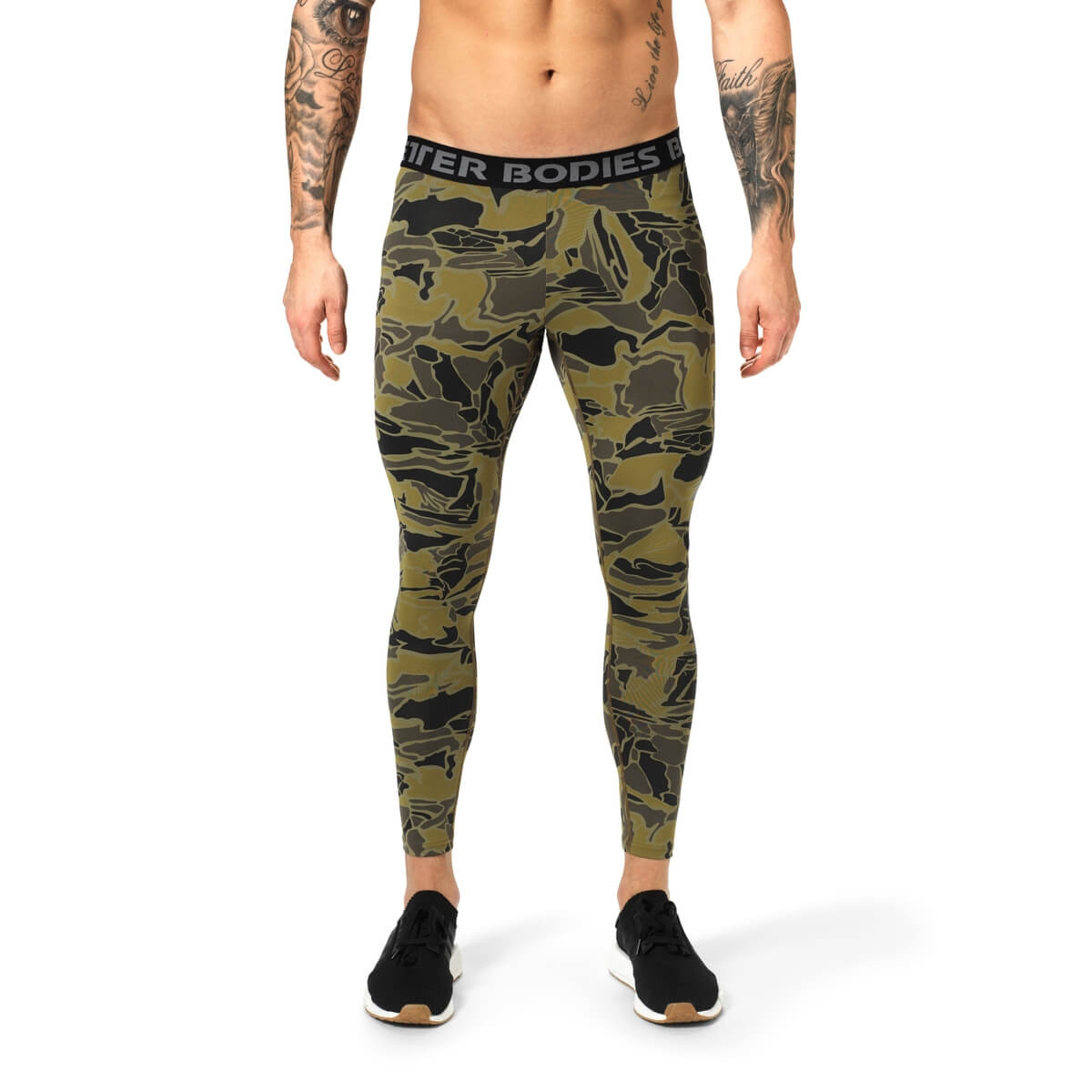 Sjekke Astor Tights, green print, Better Bodies hos SportGymButikken.no