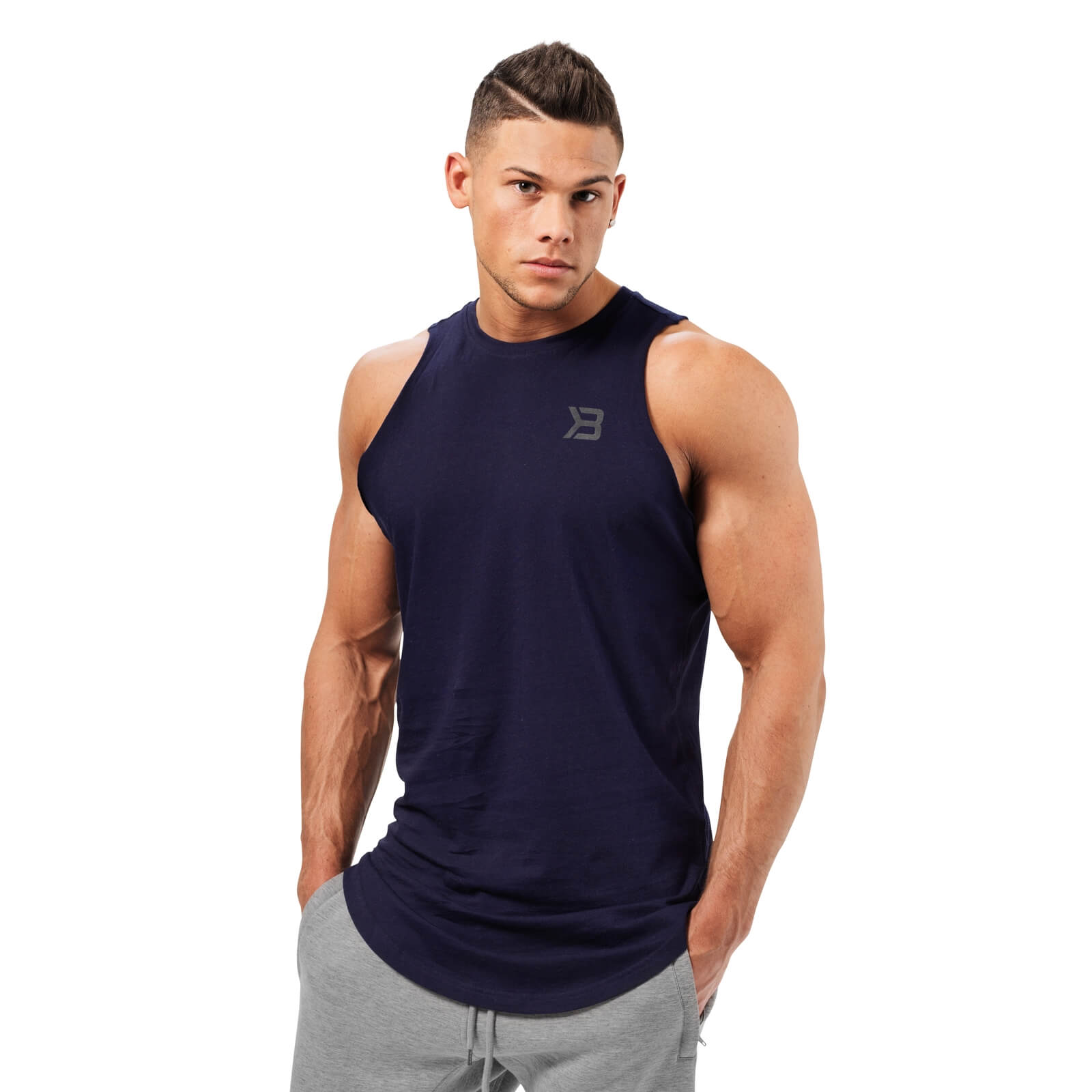 Sjekke Harlem Tank, dark navy, Better Bodies hos SportGymButikken.no