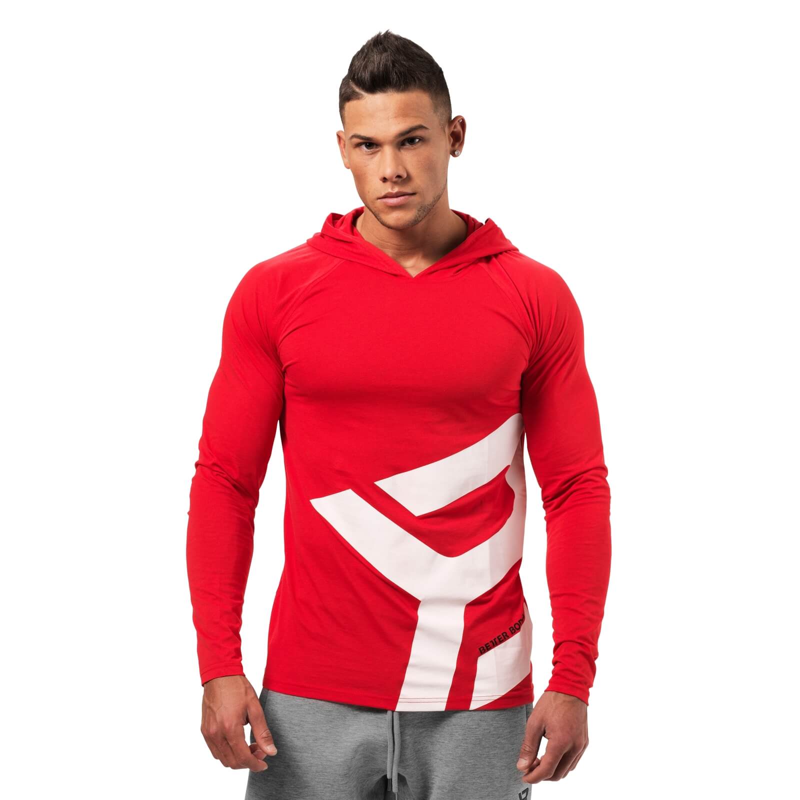 Astor Ls Hoodie, bright red, Better Bodies