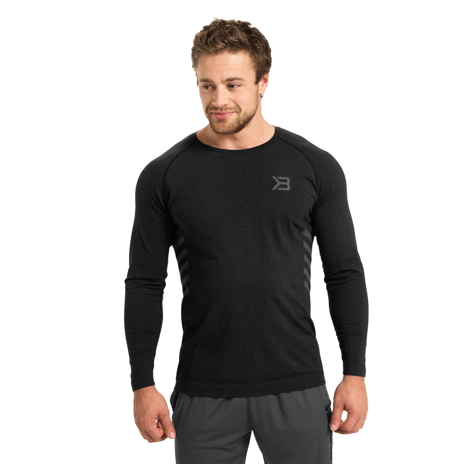 Sjekke Hamilton Ls, wash black, Better Bodies hos SportGymButikken.no