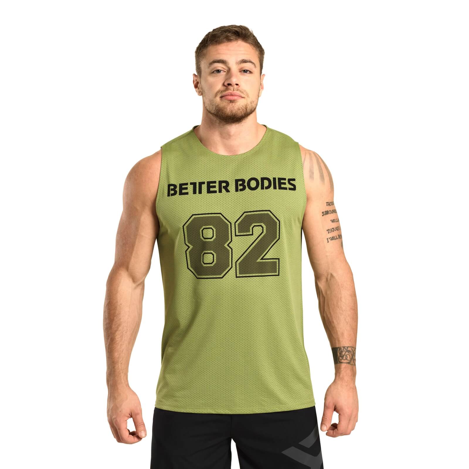 Sjekke Fulton Mesh Tank, light khaki, Better Bodies hos SportGymButikken.no