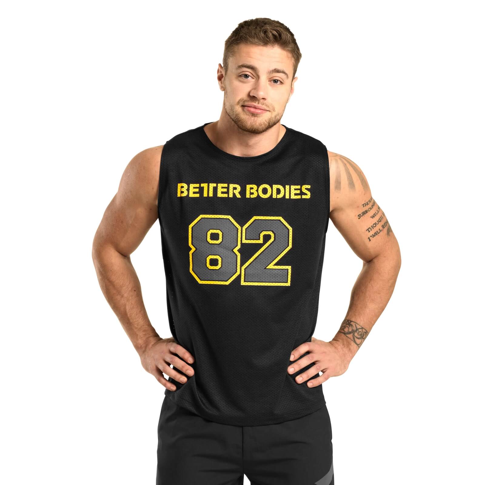 Sjekke Fulton Mesh Tank, black, Better Bodies hos SportGymButikken.no