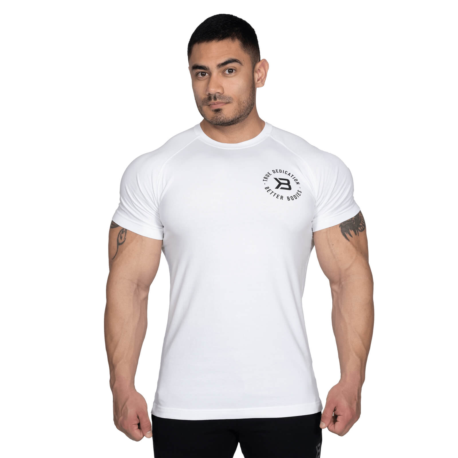 Sjekke Gym Tapered Tee, white, Better Bodies hos SportGymButikken.no