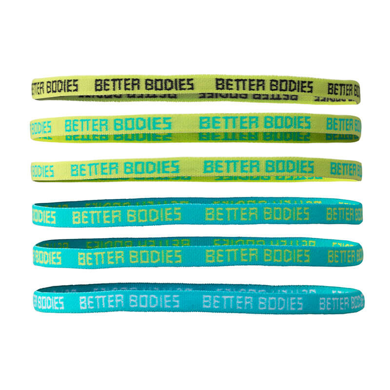 Headband, 6-pack, aqua/dark grey, Better Bodies