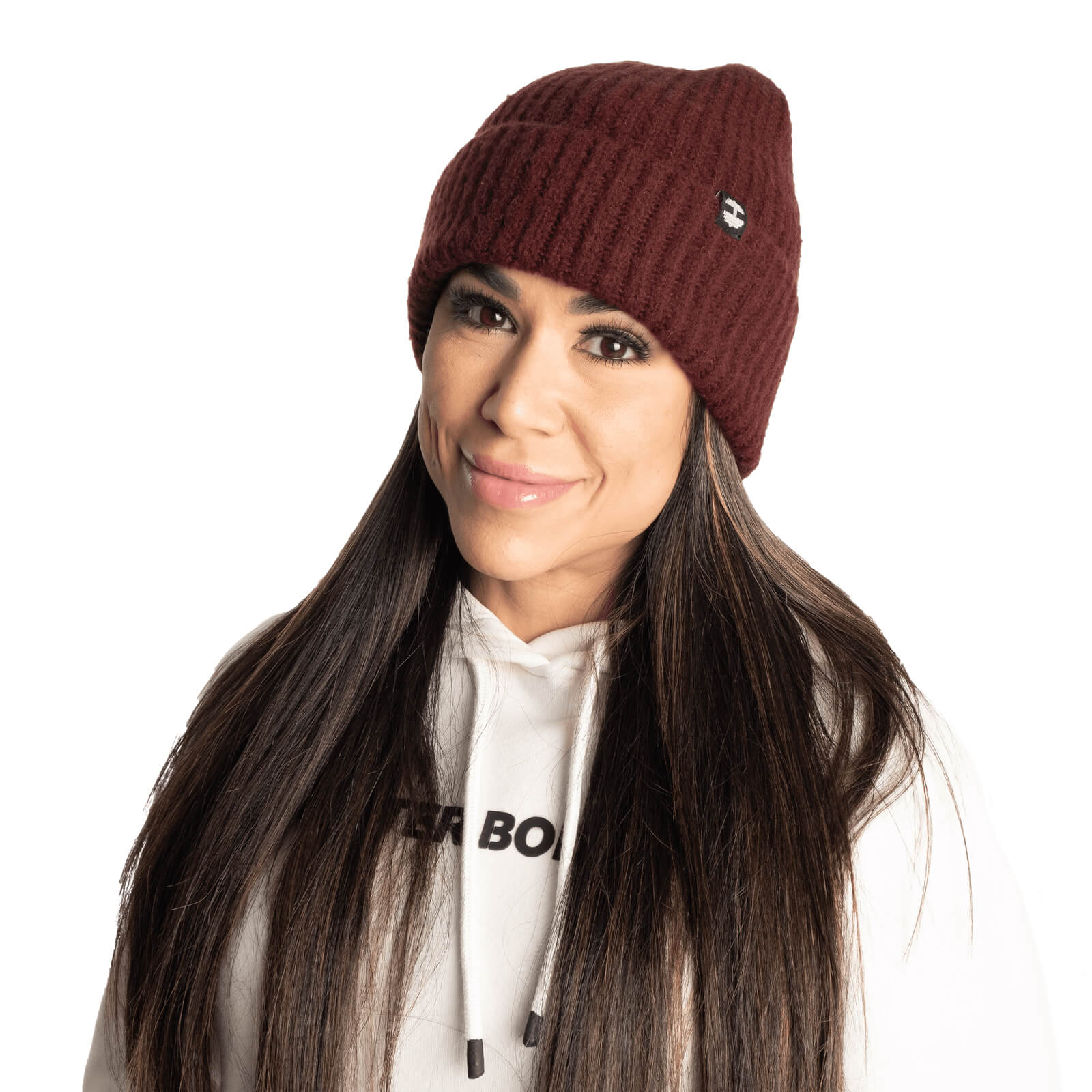 Sjekke Stockholm Beanie, maroon, Better Bodies hos SportGymButikken.no