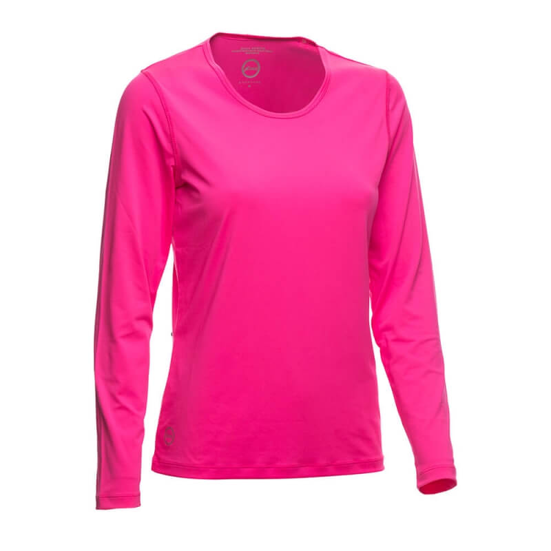 Sjekke Base L/S Tee, strawberry, Daily Sports hos SportGymButikken.no