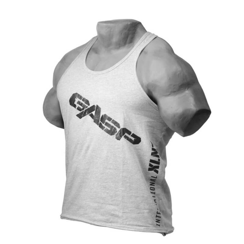 Sjekke Vintage T-back, greymelange, GASP hos SportGymButikken.no