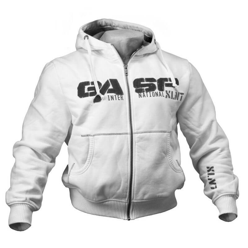 Sjekke 1,2 LBS Hoodie, white, GASP hos SportGymButikken.no