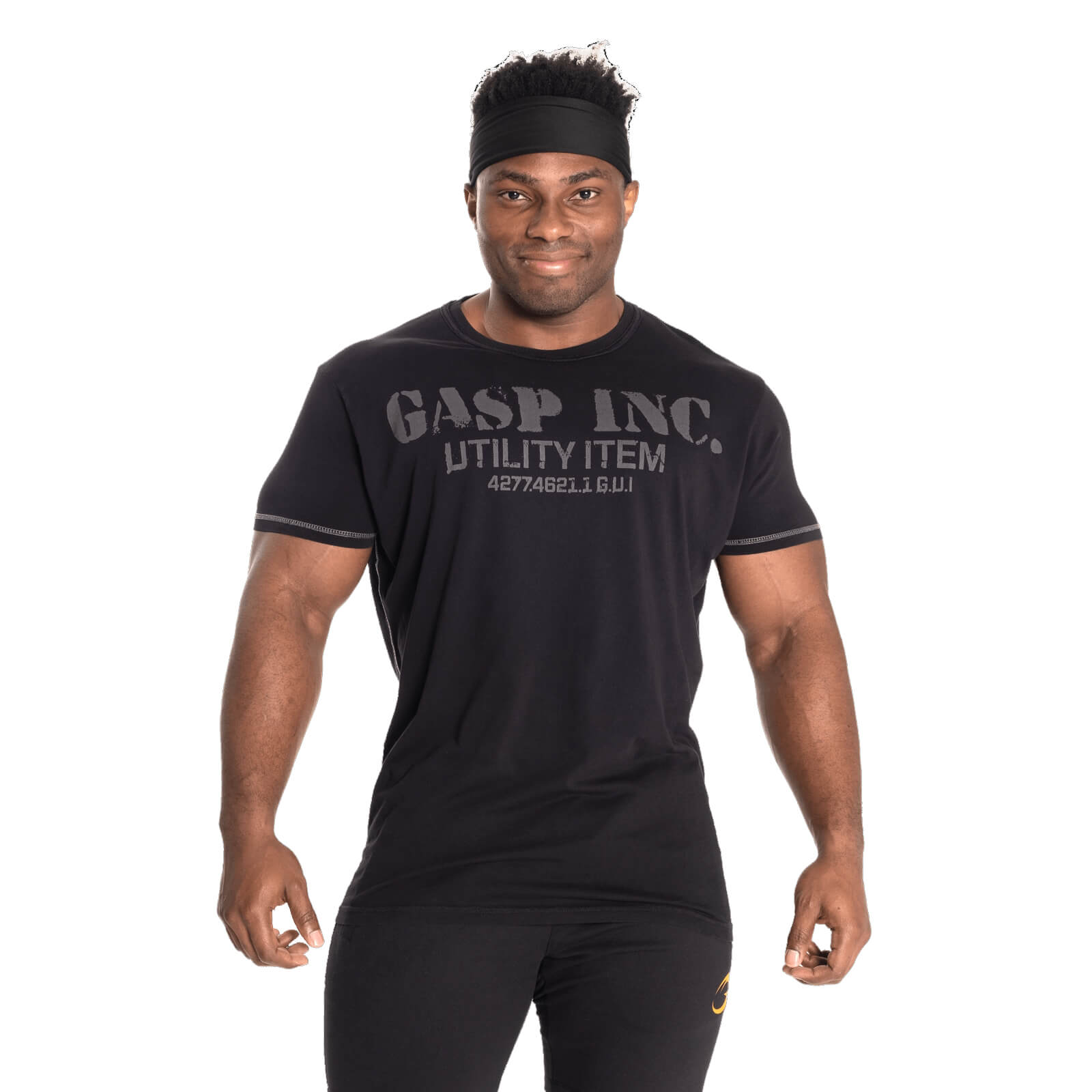 Sjekke Basic Utility Tee, black, GASP hos SportGymButikken.no