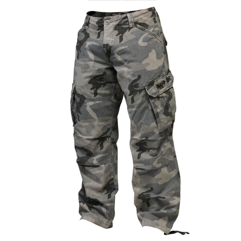 Sjekke Army Pant, grey camoprint, GASP hos SportGymButikken.no