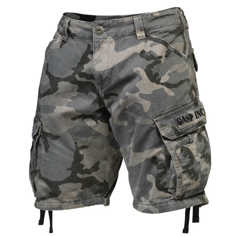 Sjekke Army Short, grey camo print, GASP hos SportGymButikken.no