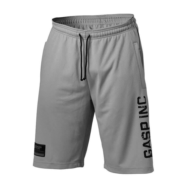 Sjekke No. 89 Mesh Shorts, light grey, GASP hos SportGymButikken.no