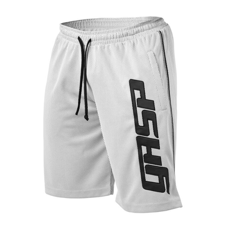 Mesh Logo Shorts, white, GASP