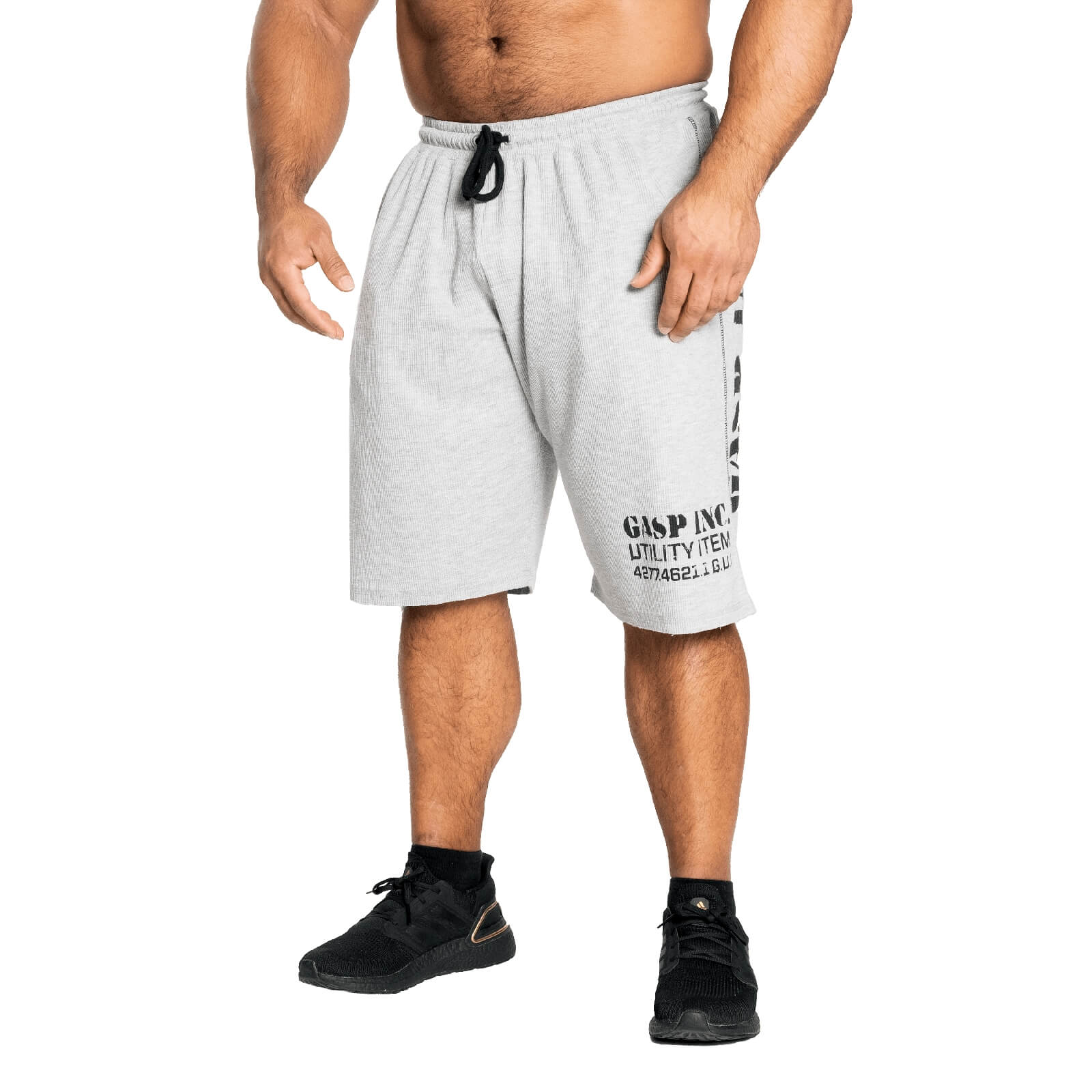 Sjekke Thermal Shorts, grey melange, GASP hos SportGymButikken.no