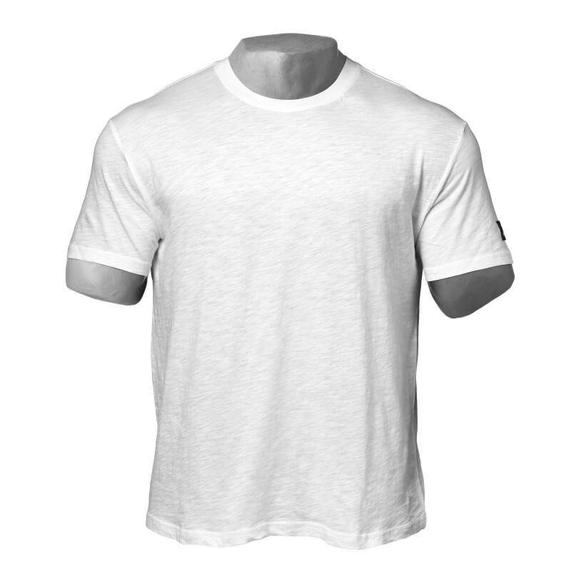 Sjekke Loose Tee, white, GASP hos SportGymButikken.no