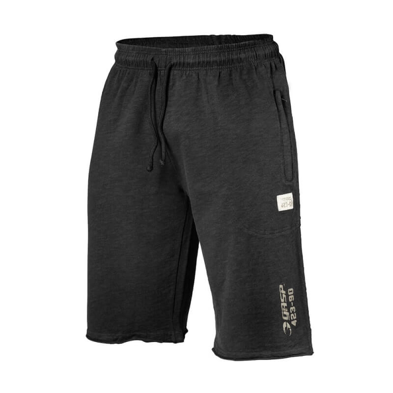 Sjekke Throwback Sweatshorts, wash black, GASP hos SportGymButikken.no