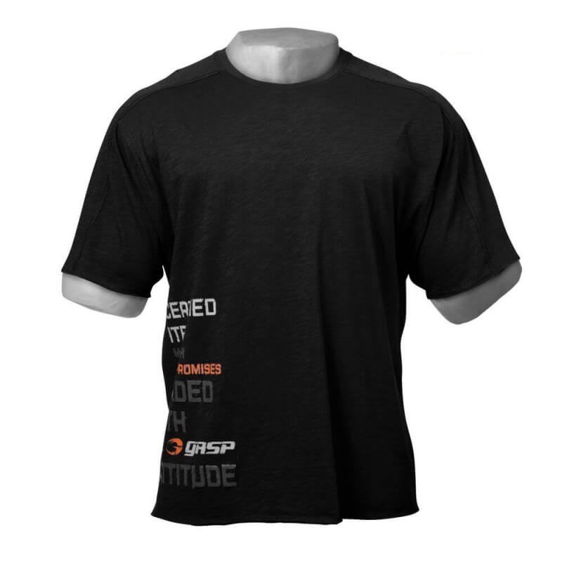 Sjekke No Compromise Tee, black, GASP hos SportGymButikken.no