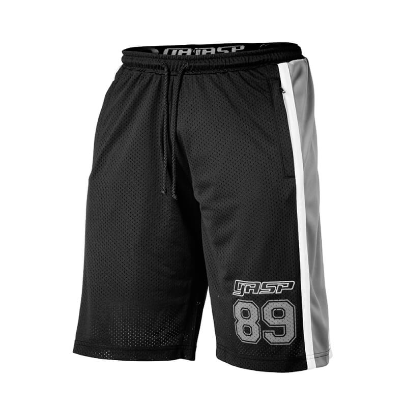 Sjekke Mesh Shorts, black, GASP hos SportGymButikken.no