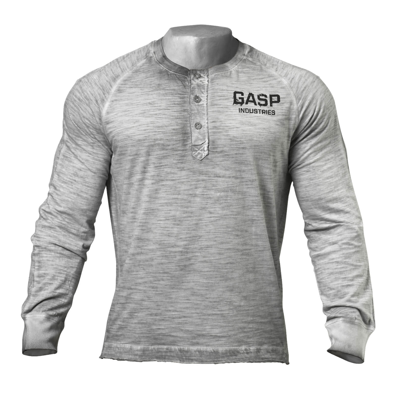 Sjekke The 27th Long Sleeve, light grey, GASP hos SportGymButikken.no