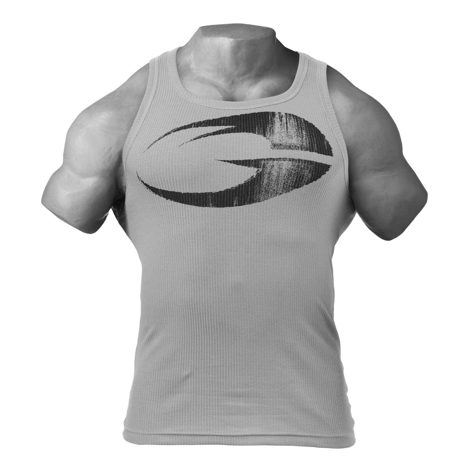 Sjekke Original Ribbed Tank, light grey, GASP hos SportGymButikken.no